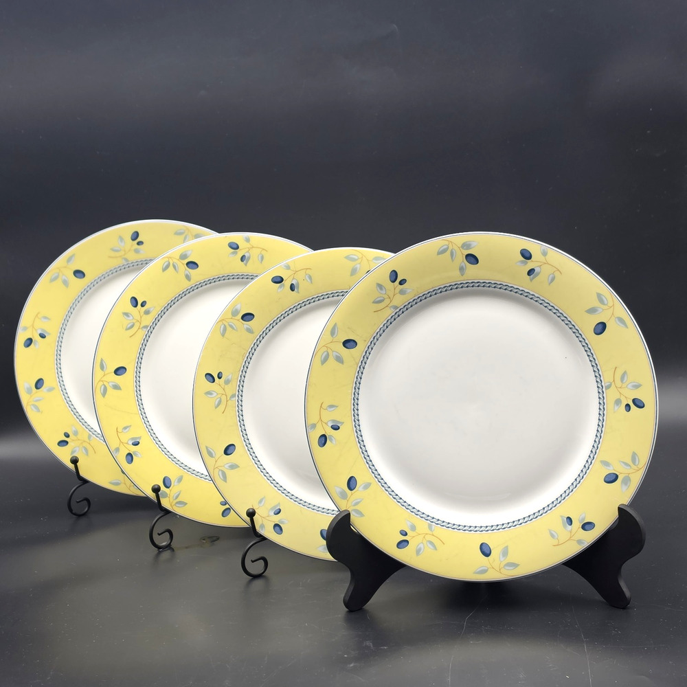 Royal Doulton Blueberry Set Of 4 Dinner Plates 10.25 Dishwasher & Microwave Safe